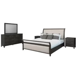5pc Cindi Sleigh Bedroom Set Gray - Abbyson Living -Home Style Deals Store GUEST 59736b0e a448 4d56 88b1 b0caf90f6c44
