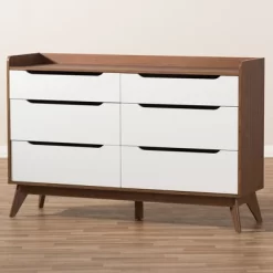Brighton Mid-Century Modern Wood 6 Drawer Storage Dresser Brown - Baxton Studio -Home Style Deals Store GUEST 5b8ec187 f601 47ab 90c0 5def06d18145
