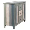 36" Distressed 3 Drawer 2 Door Cabinet Blue/Gray - StyleCraft