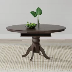 Glenwillow Home Single Pedestal Butterfly Leaf Dining Table With Self-Storing Leaf -Home Style Deals Store GUEST 5c8fcd98 3c90 411d ab0e ce7ac2c30185