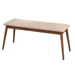 Newington Mid-Century Bench Walnut/Mocha - Lifestorey -Home Style Deals Store GUEST 5c965764 2ea0 4a0d bac3 41855e0ac6fc
