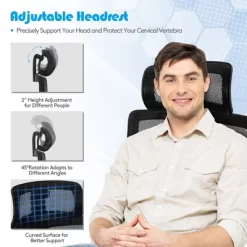 Costway Ergonomic Office Chair High-Back Mesh Chair W/Adjustable Lumbar Support -Home Style Deals Store GUEST 5cff5ede 2fbd 417a 9f4d 46837718445d