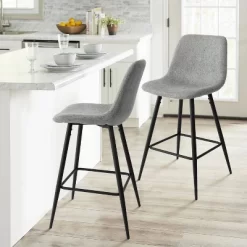 26" Bingo Black Leg With Upholstered Counter Height Stool (Set Of 2 ) -Maison Boucle -Home Style Deals Store GUEST 5e0c51e9 bb8f 4d08 bfb5 9d7d26476a97