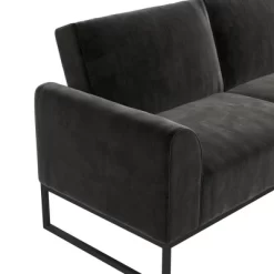 Adley Velvet Fabric Coil Futon With Metal Base - CosmoLiving By Cosmopolitan -Home Style Deals Store GUEST 5eb799d1 d781 404e 9570 0e02c2bc236e