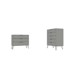Rockefeller 5 Drawer And 3 Drawer Dresser Set - Manhattan Comfort -Home Style Deals Store GUEST 5f13ff2f 83f0 4e91 a707 5f1c80c197a7