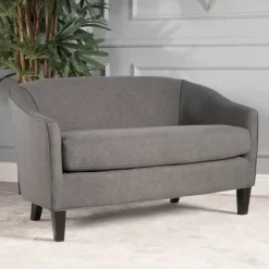 Justine Loveseat Dark Gray - Christopher Knight Home