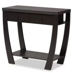 Capote Wood 2 Drawer Console Table - Baxton Studio -Home Style Deals Store GUEST 6008de5e 29c6 4c01 9de1 b1113f8730fc