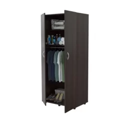 2 Door Wardrobe/Armoire Espresso - Inval -Home Style Deals Store GUEST 60ef63a9 2485 4a73 81b6 e4f18de73187