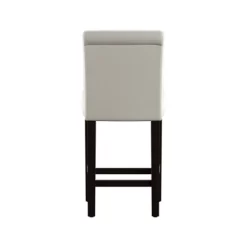 Set Of 2 24" Vermont Faux Leather Counter Height Barstool White - Inspire Q -Home Style Deals Store GUEST 61e4820c 39b9 4e0f 8341 a4315e3c3f09
