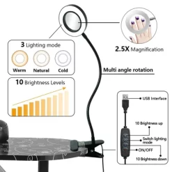 LEIBOU Professional 36 Inch Vented And Foldable Manicure Table With Magnifier Lamp, Dust Collector, Sponge, And Polish Carrying Bag, Black Flower -Home Style Deals Store GUEST 62820963 4c27 4fcd a61b d48dae85a83f