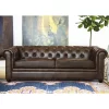 Keswick Tufted Leather Sofa Brown - Abbyson Living
