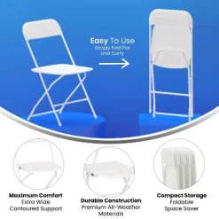 Flash Furniture Hercules™ Big And Tall Commercial Folding Chair - Extra Wide 650LB. Capacity - Durable Plastic - 4-Pack -Home Style Deals Store GUEST 62ec50f0 960a 4fd5 b9de 4f6daff5891e 1