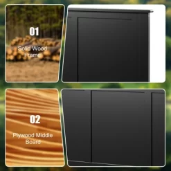 Costway Full Wood Headboard Flat Panel Pre-drilled Holes Height Adjustment -Home Style Deals Store GUEST 63236539 92f1 4de2 9fe3 65ea81ef1686