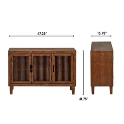 Sawyer 3 Door Cabinet Brown - Adore Decor -Home Style Deals Store GUEST 64f38355 9c05 424f 8bb8 1c5eb43bf159