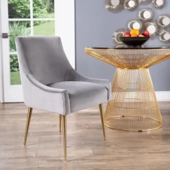 Beverly Velvet Dining Chair Gray - Abbyson Living