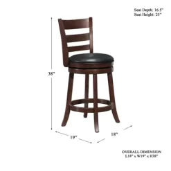 Shapel Faux Leather Swivel Counter Stool In Dark Cherry - Lexicon -Home Style Deals Store GUEST 66f25acb ff43 4ab2 8cdd 27759a2d154e