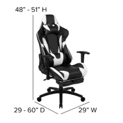 Flash Furniture Gaming Desk And Footrest Reclining Gaming Chair Set - Cup Holder/Headphone Hook/Removable Mouse Pad Top/Wire Management -Home Style Deals Store GUEST 66fe1d85 02bf 4d7e 9dce c288e1495794