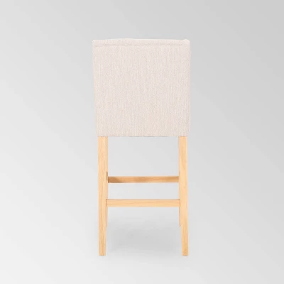 Set Of 2 Lansglen Button Tufted Wingback Barstools - Christopher Knight Home 3 Set Of 2 Lansglen Button Tufted Wingback Barstools - Christopher Knight Home - Image 3