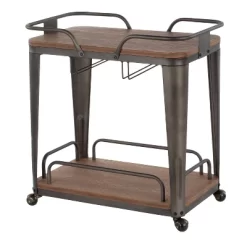 Oregon Industrial Bar Cart Antique - LumiSource -Home Style Deals Store GUEST 680a087d 0d9f 44f4 8e89 91a1ff5e37a5