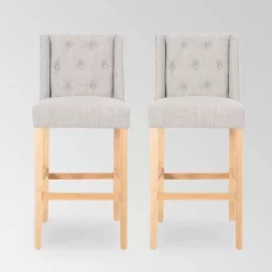 Set Of 2 Lansglen Button Tufted Wingback Barstools - Christopher Knight Home 17 Set Of 2 Lansglen Button Tufted Wingback Barstools - Christopher Knight Home -Home Style Deals Store GUEST 682f098c fc5f 4f5f ae48 7f3a81a746e4