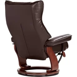 BenchMaster Morgan Java Faux Leather Recliner Chair Modern Armchair Ottoman Footrest Ergonomic Manual Reclining Swivel For Bedroom Living Room Reading -Home Style Deals Store GUEST 683024d2 60cc 41d9 b619 363880eeda10