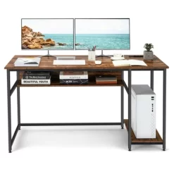 Costway 55'' Computer Desk Home Office PC Workstation W/ Power Outlets & USB Ports Rustic / Black 19 Costway 55'' Computer Desk Home Office PC Workstation W/ Power Outlets & USB Ports Rustic / Black -Home Style Deals Store GUEST 683e9b00 667b 42df 9a5f d9f8c16f63e8