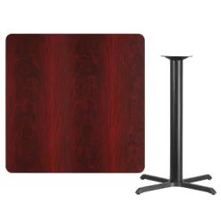 Flash Furniture 42'' Square Laminate Table Top With 33'' X 33'' Bar Height Table Base