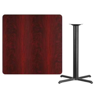 Flash Furniture 42'' Square Laminate Table Top With 33'' X 33'' Bar Height Table Base 1 Flash Furniture 42'' Square Laminate Table Top With 33'' X 33'' Bar Height Table Base