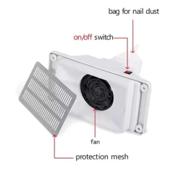 LEIBOU Professional 35 Inch Vented And Foldable Manicure Table With Magnifier Lamp, Dust Collector, Sponge, And Polish Carrying Bag, Black Flower -Home Style Deals Store GUEST 69ae4b22 6c12 422e b48a c7f00cc698b4