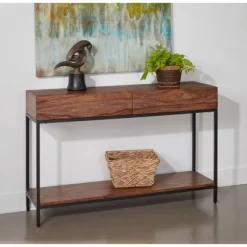 Springdale Ii Rustic 2 Drawer Console Table Natural Finish - Treasure Trove Accents -Home Style Deals Store GUEST 6a68c381 8ea0 4562 9a4c 1acdd4905445
