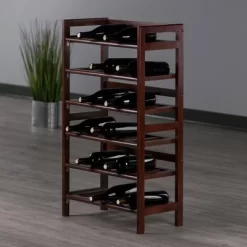 Silvi 30 Bottles Wine Rack Wood/Toasted Walnut - Winsome -Home Style Deals Store GUEST 6afedcfd 9506 419b 80db 507744493912