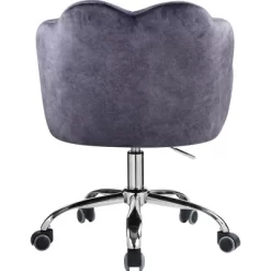 Simple Relax Office Chair In Dark Gray Velvet And Chrome -Home Style Deals Store GUEST 6b090c73 863e 49d3 9be2 68cbf2417a69