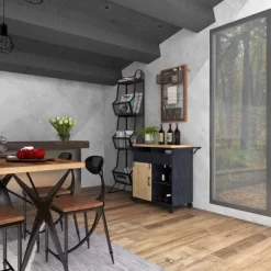 Industrial Rolling Cart Black - Olivia & May -Home Style Deals Store GUEST 6b7e753d f2a6 4251 b446 283eeeecbe0d