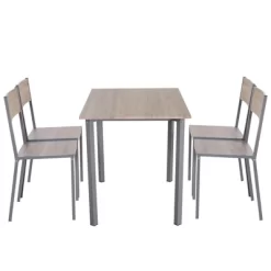 HOMCOM 5 Piece Modern Rectangular Dining Room Table Set With 4 Metal Frame Chairs For Kitchen, Breakfast Nook, Dinette 7 HOMCOM 5 Piece Modern Rectangular Dining Room Table Set With 4 Metal Frame Chairs For Kitchen, Breakfast Nook, Dinette -Home Style Deals Store GUEST 6c1fc95d daaf 4b53 aa47 a9ebc0218447