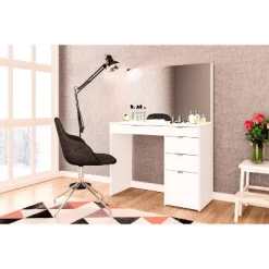 Linden Vanity With Mirror White - Polifurniture -Home Style Deals Store GUEST 6c739130 04d5 4817 be2a 7ffff6c0c953