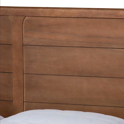 Kassidy Wood Platform Bed Walnut Brown - Baxton Studio 3 Kassidy Wood Platform Bed Walnut Brown - Baxton Studio - Image 3