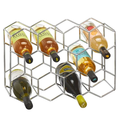 MDesign Hexagon 11 Bottle Wine Rack For Kitchen Counter Or Fridge 8 MDesign Hexagon 11 Bottle Wine Rack For Kitchen Counter Or Fridge - Image 8