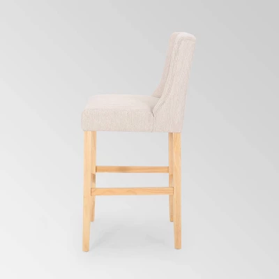 Set Of 2 Lansglen Button Tufted Wingback Barstools - Christopher Knight Home 4 Set Of 2 Lansglen Button Tufted Wingback Barstools - Christopher Knight Home - Image 4