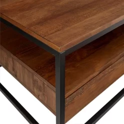 Felicia Rustic Industrial Metal/Wood Coffee Table Brown - Inspire Q -Home Style Deals Store GUEST 6ebdd360 1eea 444d be3a 3aa2994a8253