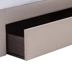 Queen Rene Modern And Contemporary Fabric 4 Drawer Storage Platform Bed - Baxton Studio -Home Style Deals Store GUEST 7040efda 1bb8 4de3 b1fa 8e7586e7320c