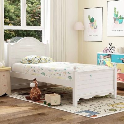 Full Ranallo Contemporary Plank Panel Platform Bed White - HOMES: Inside + Out 1 Full Ranallo Contemporary Plank Panel Platform Bed White - HOMES: Inside + Out