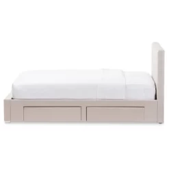 Queen Rene Modern And Contemporary Fabric 4 Drawer Storage Platform Bed - Baxton Studio -Home Style Deals Store GUEST 70e4098f d9df 464c b334 ad097670aa6e