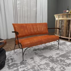 Vintage Leather Loveseat Brown - Olivia & May -Home Style Deals Store GUEST 72408da3 b8a3 4d29 b729 51e35720919a