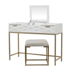 Contemporary Wood Console Table Dressing Table Desk With Mirror And Stool Set - Olivia & May 19 Contemporary Wood Console Table Dressing Table Desk With Mirror And Stool Set - Olivia & May -Home Style Deals Store GUEST 72f97ac1 5b5c 4e39 80b9 4faed2c118fa