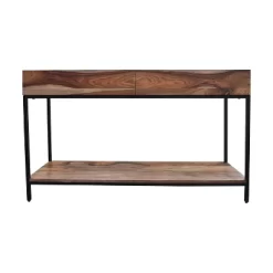 Springdale Ii Rustic 2 Drawer Console Table Natural Finish - Treasure Trove Accents