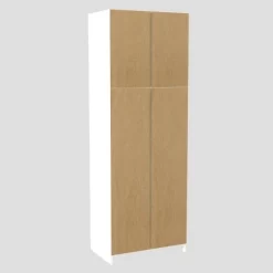 4 Doors Kitchen Storage Cabinet White/Oak - Inval -Home Style Deals Store GUEST 744d76eb 0062 4b10 b265 03e9dd42f8c2