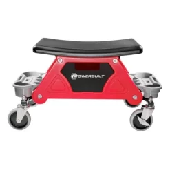 Powerbuilt Heavy Duty Rolling Work Seat With Storage Trays