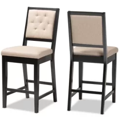 2pc Gideon Fabric Upholstered And Wood Counter Height Barstool Set - Baxton Studio 19 2pc Gideon Fabric Upholstered And Wood Counter Height Barstool Set - Baxton Studio -Home Style Deals Store GUEST 74caa79d 3d87 4ee4 861a 2c8cefb4ed92