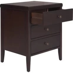Finley Solid Wood 3 Drawer Nightstand - ClickDecor -Home Style Deals Store GUEST 74db7b22 8981 4d61 a4a4 05c3414fcebe