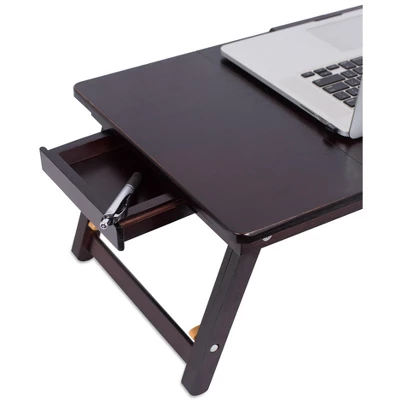 BirdRock Home Bamboo Laptop Lap Tray With Adjustable Legs - Walnut 3 BirdRock Home Bamboo Laptop Lap Tray With Adjustable Legs - Walnut - Image 3